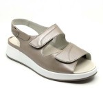 Solidus sandaal beige metallic leder 75500 H